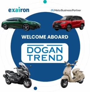 Exairon and Doğan Trend partnership – digital customer experience automation in automotive industry with cars, SUV, Vespa and Kymco scooters.